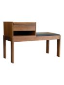 CHIPPY FURNITURE - 1970S TEAK WOOD TELEPHONE TABLE
