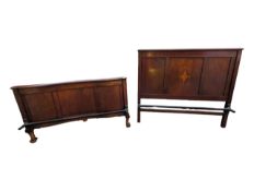 EDWARDIAN MAHOGANY INLAID DOUBLE BED