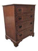 QUEEN ANNE REVIVAL WALNUT BACHELORS CHEST OF DRAWERS