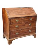 GEORGE III 19TH CENTURY LARGE MAHOGANY BUREAU DESK
