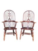 PAIR OF 20TH CENTURY WINDSOR ARMCHAIRS