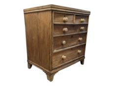 VICTORIAN 19TH CENTURY COUNTRY PINE CHEST OF DRAWERS