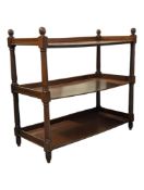 VICTORIAN 19TH CENTURY MAHOGANY THREE TIER BUFFET STAND