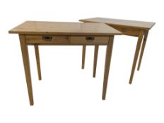 PAIR OF 20TH CENTURY PINE GEORGE III REVIVAL HALL / WRITING TABLES