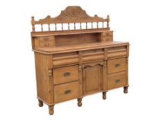 VICTORIAN 19TH CENTURY PINE SIDEBOARD DRESSER