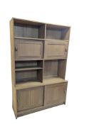 DOMINO MOBLER, DENMARK - MID CENTURY TEAK BOOKCASE CABINET