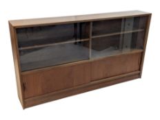 HERBERT GIBBS FURNITURE - MID CENTURY TEAK WOOD LIBRARY BOOKCASE