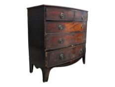 GEORGE III EARLY 19TH CENTURY MAHOGANY CHEST OF DRAWERS