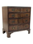 GEORGE III REVIVAL WALNUT CHEST OF DRAWERS