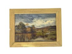 19TH CENTURY OIL ON CANVAS PAINTING - WELSH MOORLANDS SCENE
