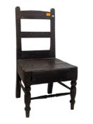 ENGLISH 18TH CENTURY PINE / OAK FARMHOUSE KITCHEN DINING CHAIR