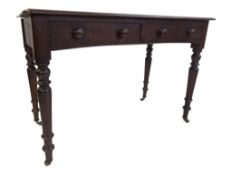 IRISH VICTORIAN 19TH CENTURY MAHOGANY HALL CONSOLE TABLE