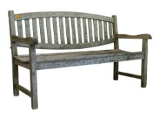 GARDEN FURNITURE - CONTEMPORARY GARDEN TEAK WOOD BENCH