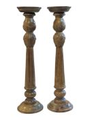 PAIR OF LARGE WOODEN CHURCH CANDLESTICK PRICKERS