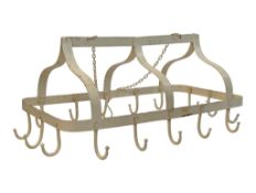 EARLY 20TH CENTURY PAINTED METAL HANGING MEAT HOOKS