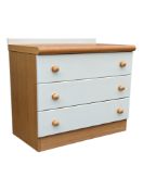 STAG FURNITURE - VINTAGE 20TH CENTURY WHITE CHEST OF DRAWERS
