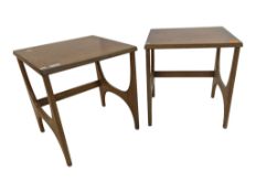 STONEHILL FURNITURE - PAIR OF TEAK WOOD SIDE OCCASIONAL TABLES