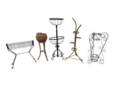 COLLECTION OF VINTAGE 20TH CENTURY PLANT RACKS / STANDS