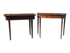 EDWARDIAN MAHOGANY WRITING TABLE DESK & GEORGE III WRITING DESK