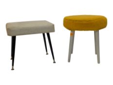 BRITISH MODERN DESIGN - TWO MID CENTURY RETRO DRESSING TABLE STOOLS
