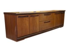 MEREDEW FURNITURE - LARGE MID CENTURY TEAK SIDEBOARD CREDENZA