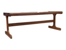 G PLAN FURNITURE - MID CENTURY TEAK & GLASS TILE TOP COFFEE TABLE