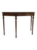 19TH CENTURY HIGH REGENCY REVIVAL DEMI LUNE CONSOLE HALL TABLE