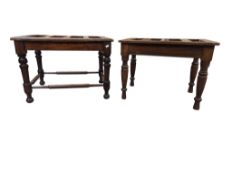 19TH CENTURY VICTORIAN MAHOGANY LUGGAGE STAND RACK & ANOTHER