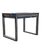 ITALIAN MODERN DESIGN - VINTAGE MID CENTURY CHROME & GLASS NEST OF TABLES