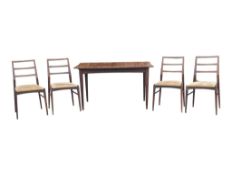 RICHARD HORNBY FOR FYNE LADYE - MID CENTURY AFROMOSIA TEAK DINING TABLE & CHAIRS