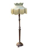EARLY 20TH CENTURY CARVED MAHOGANY STANDARD FLOOR LAMP