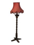 EARLY 20TH CENTURY HAND CARVED FLOOR STANDING LAMP