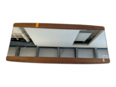 BRITISH MODERN DESIGN - MID CENTURY ATOMIC TEAK WALL MIRROR
