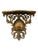 19TH CENTURY VICTORIAN GILT WOOD WALL SHELF BRACKET