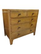 AIR MINISTRY MANNER - VINTAGE 20TH CENTURY OAK CHEST OF DRAWERS
