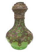 MID 19TH CENTURY FRENCH PALAIS ROYAL URANIUM GLASS SCENT BOTTLE