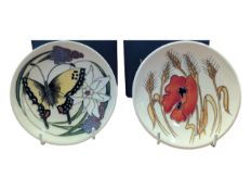 MOORCROFT - TWO 2009 21ST CENTURY BOXED CERAMIC PIN DISHES