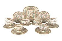 COALPORT - LATE 19TH CENTURY INDIAN TREE PATTERNED CHINA TEA SERVICE