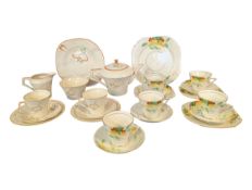EARLY 20TH CENTURY ART DECO VINTAGE POTTERY TEA SERVICE