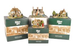 LILLIPUT LANE - COLLECTION OF FOUR BOXES RESIN COTTAGE FIGURES