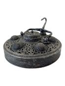 20TH CENTURY WHITE METAL PERSIAN HANGING LANTERN / INCENSE BURNER