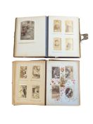 TWO 19TH CENTURY VICTORIAN CARTE DE VISITE PHOTOGRAPH ALBUMS