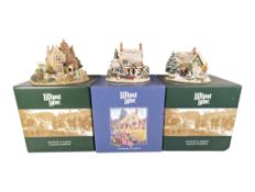 LILLIPUT LANE - THREE LATE 20TH CENTURY BOXED COTTAGE RESIN SCULPTURES
