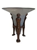 ARCHIMEDE SEGUSO FOR VETRI D'ARTE - 20TH CENTURY SCAVA GLASS TRI-FOOTED VASE