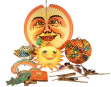 COLLECTION OF 20TH CENTURY VINTAGE ASSORTED HOLIDAY PAPER LANTERNS