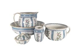 KEELING & CO - LOSOL WARE - EARLY 20TH CENTURY EARTHENWARE WASH SET