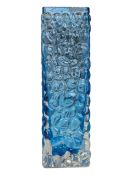 WHITEFRIARS MANNER - VINTAGE 20TH CENTURY BLUE STUDIO ART GLASS VASE
