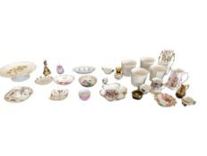 A COLLECTION OF EARLY 20TH CENTURY HAND PAINTED GILDED SOUVENIR CHINA