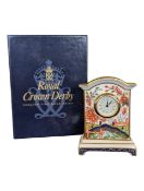 ROYAL CROWN DERBY HAIKU MINIATURE MANTEL CLOCK
