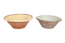 TWO 19TH CENTURY VICTORIAN FRENCH PANCHEON EARTHENWARE BOWLS